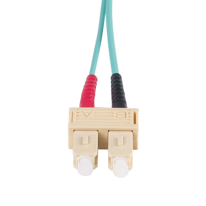 DYNAMIX 0.5M 50u SC/SC OM3 Fibre Lead (Duplex, Multimode) Aqua LSZH Jacket