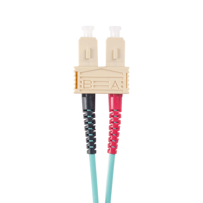 DYNAMIX 1M 50u SC/SC OM3 Fibre Lead (Duplex, Multimode) Aqua LSZH Jacket