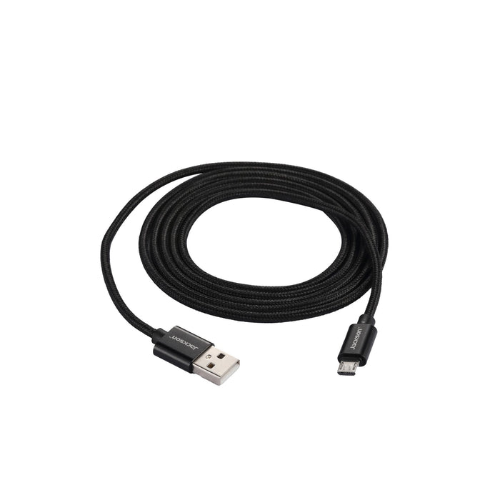 JACKSON 1.5m USB to Micro USB Sync & Charge Cable Braided Cable Black