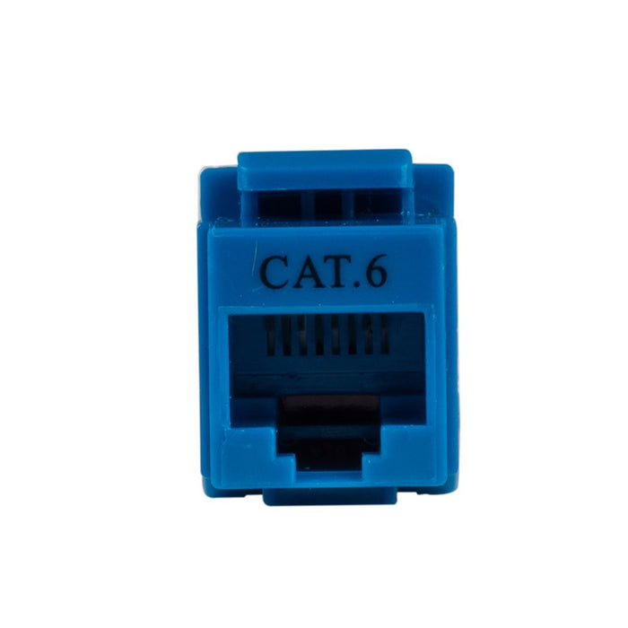 DYNAMIX Cat6 BLUE Keystone RJ45 Jack for 110 Face Plate. T568A/ T568B Wiring