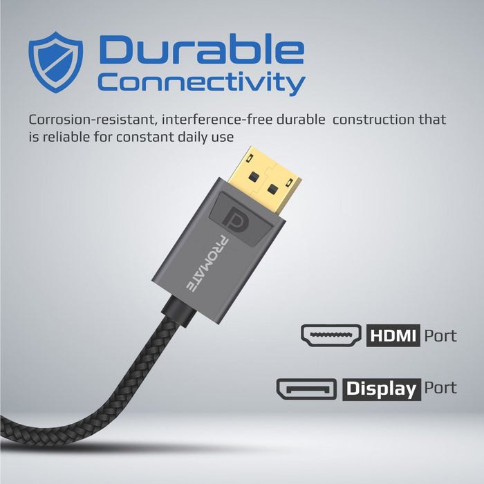 PROMATE DisplayPort to HDMI Adapter Max HDMI Resolution 4K/60Hz, 1080p/60Hz. Sup