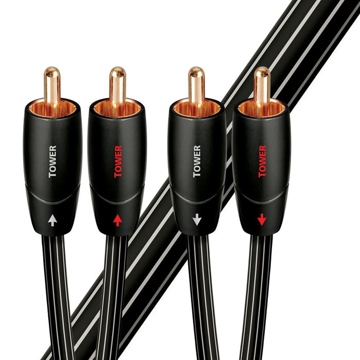 AUDIOQUEST Tower 0.6M 2 to 2 RCA Male. Solid Long Grain Copper Gold Plated/cold