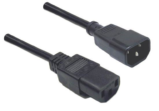 DYNAMIX 5M IEC Male to Female 10A SAA Approved Power Cord C14 C13 1.0mm copper