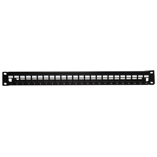 DYNAMIX Cat6A 180 Unshielded Keystone patch panel,  24 Port with cable managemen