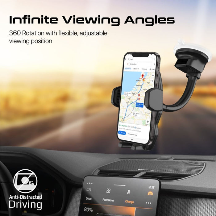 PROMATE Universal Smartphone Mount with Flexible Gooseneck. Includes Anti-Slip S