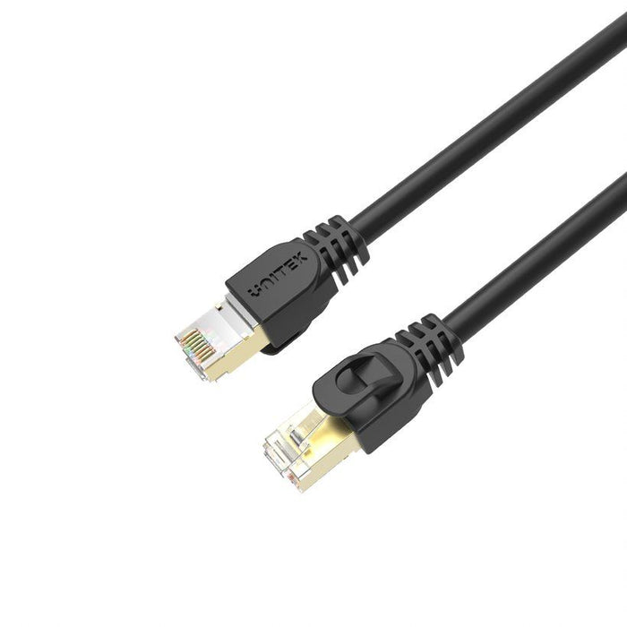 UNITEK 15m CAT7 Black SSTP 26AWG Patch Lead in PVC Jacket. Supports 10 Gigabit E