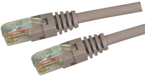 DYNAMIX 1m Cat5e Grey UTP Patch Lead (T568A Specification) 100MHz