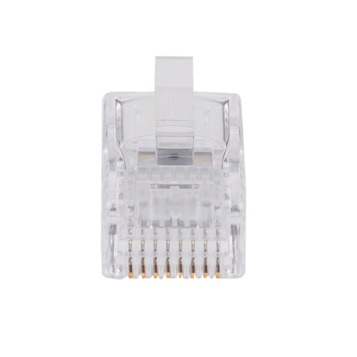 DYNAMIX RJ45 Plug 20pc Bag, 8P8C Modular Plug (Round, Solid). 50 micron