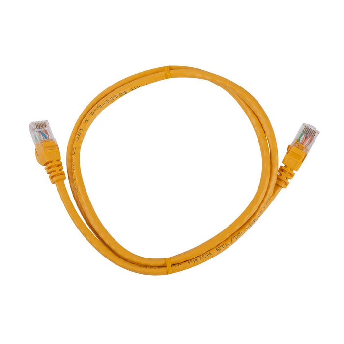 DYNAMIX 0.75m Cat6 Yellow UTP Patch Lead (T568A Specification) 250MHz 24AWG Slim