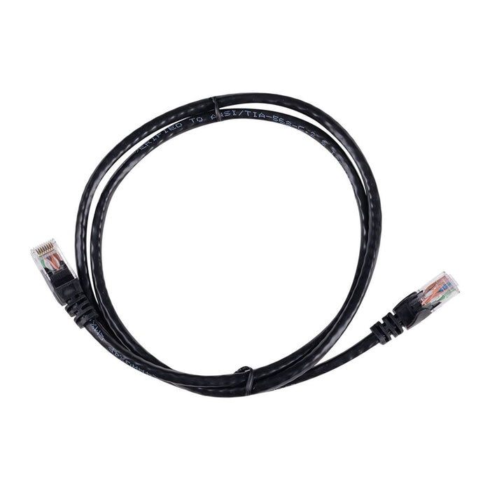 DYNAMIX 0.5m Cat6 Black UTP Patch Lead (T568A Specification) 250MHz 24AWG Slimli