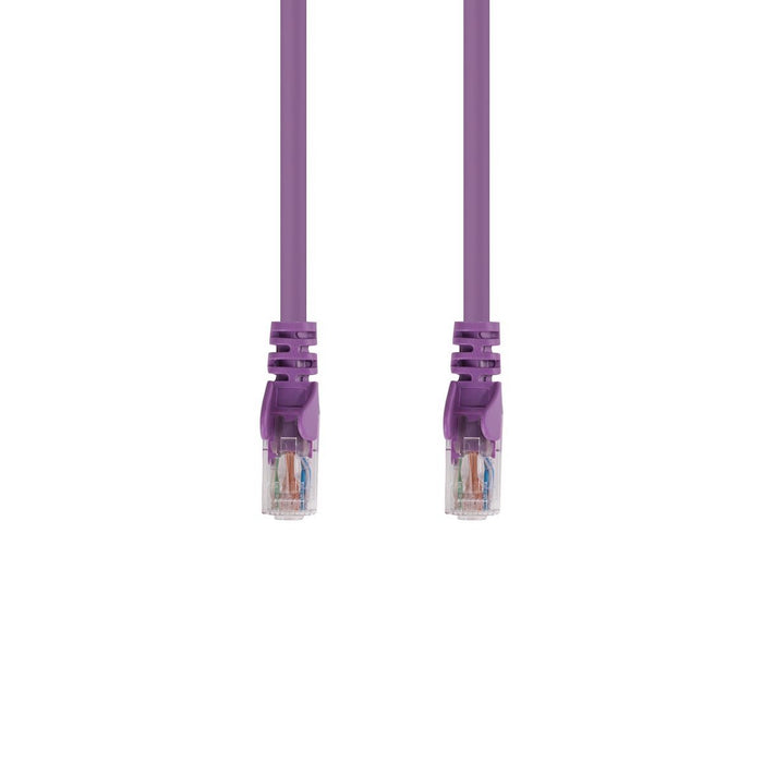 DYNAMIX 0.5m Cat6 UTP Cross Over Patch Lead - Purple with Label 24AWG Slimline S