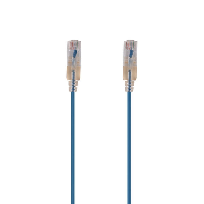 DYNAMIX 0.75m Cat6A 10G Blue Ultra-Slim Component Level UTP Patch Lead (30AWG) w