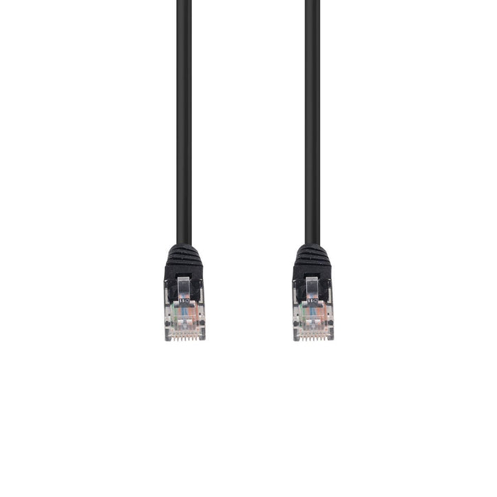 DYNAMIX 0.5m Cat5e Black UTP Patch Lead (T568A Specification) 100MHz 24AWG Sliml