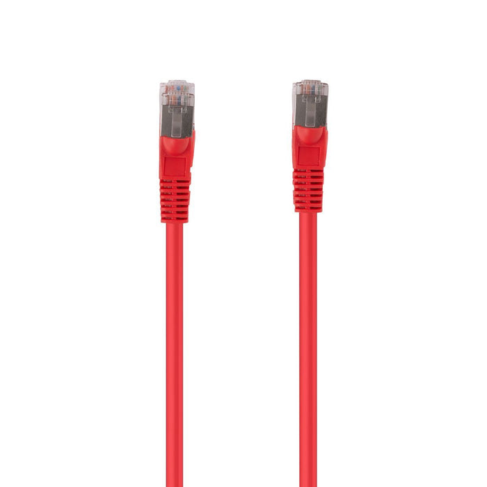 DYNAMIX 1m Cat6A S/FTP Red Slimline Shielded 10G Patch Lead. 26AWG (Cat6 Augment