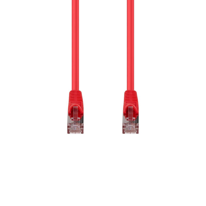 DYNAMIX 1.5m Cat6A S/FTP Red Slimline Shielded 10G Patch Lead. 26AWG (Cat6 Augme