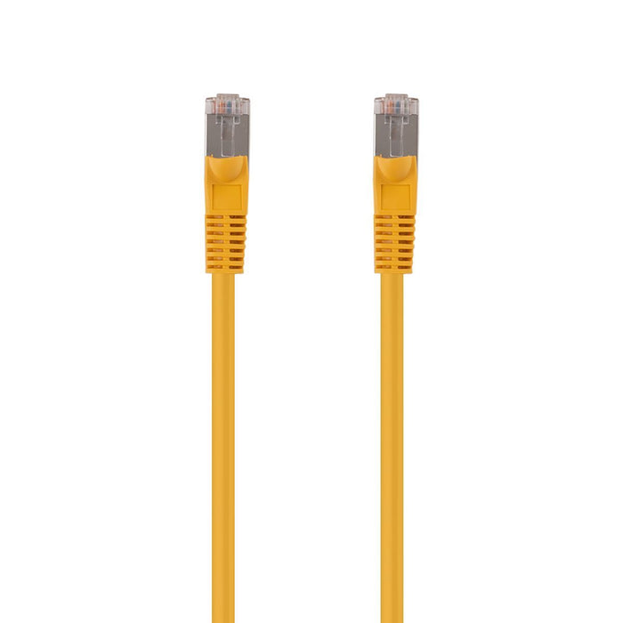 DYNAMIX 1m Cat6A S/FTP Yellow Slimline Shielded 10G Patch Lead. 26AWG (Cat6 Augm