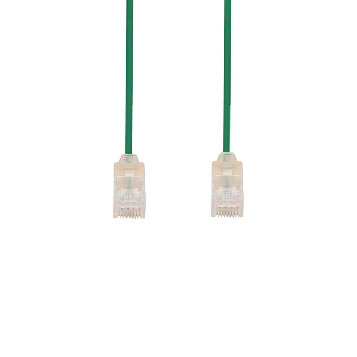 DYNAMIX 2m Cat6A 10G Green Ultra-Slim Component Level UTP Patch Lead (30AWG) wit