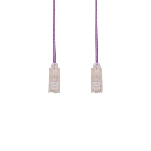 DYNAMIX 0.25m Cat6A 10G Purple Ultra-Slim Component Level UTP Patch Lead (30AWG)