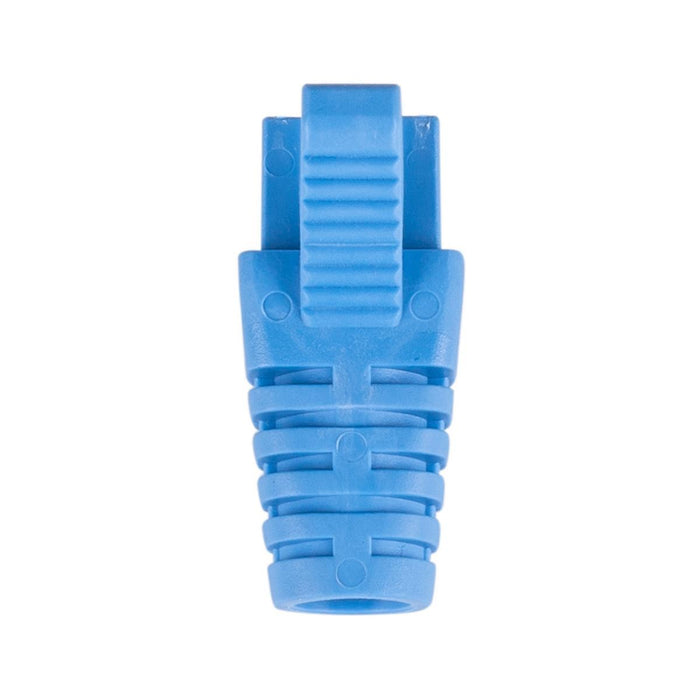 DYNAMIX BLUE RJ45 Strain Relief Boot - Slimline with Clip Protector (6.0 mm Outs