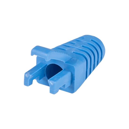 DYNAMIX BLUE RJ45 Strain Relief Boot - Slimline with Clip Protector (6.0 mm Outs