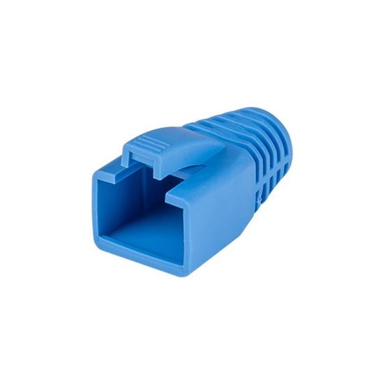 DYNAMIX Strain Relief Boot, OD: 7.5mm, Colour Blue. 20 Pack. Suited for Cat6A Sh