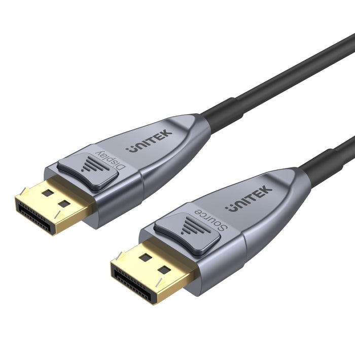 UNITEK 30M Ultrapro DisplayPort 1.4 Active Optical Cable. Supports Up to 8K@60Hz