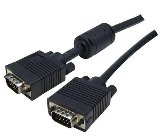 DYNAMIX 30m VESA DDC1 & DDC2 VGA Male/Male Cable - Moulded Black