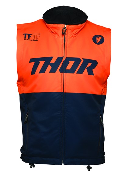 VEST THOR MX S21 WARMUP MIDNIGHT ORANGE 2XLARGE