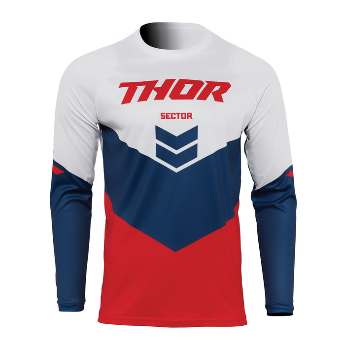 THOR MX JERSEY S22 SECTOR CHEVRON RED/NAVY MEDIUM