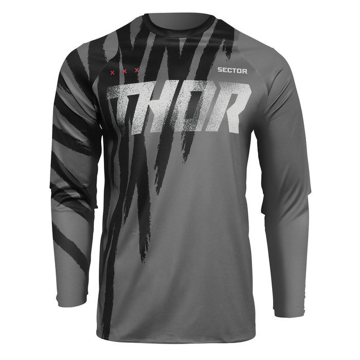 THOR MX JERSEY S22 SECTOR CHEVRON TEAR GREY/BLACK MEDIUM