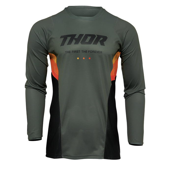 THOR MX JERSEY S22 PULSE REACT ARMY/BLACK SIZE MEDIUM