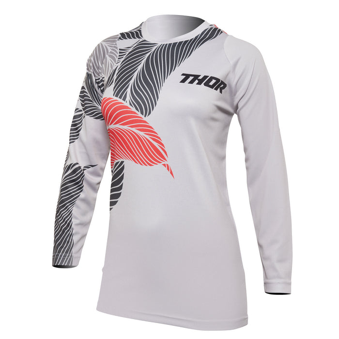 THOR MX JERSEY S22 SECTOR WOMEN URTH LIGHT GREY/CORAL MEDIUM