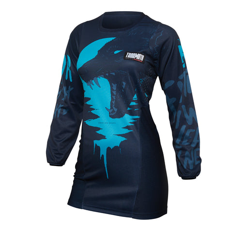 THOR MX JERSEY S22 PULSE WOMEN COUNTING SHEEP MIDNIGHT/AQUA SIZE MEDIUM