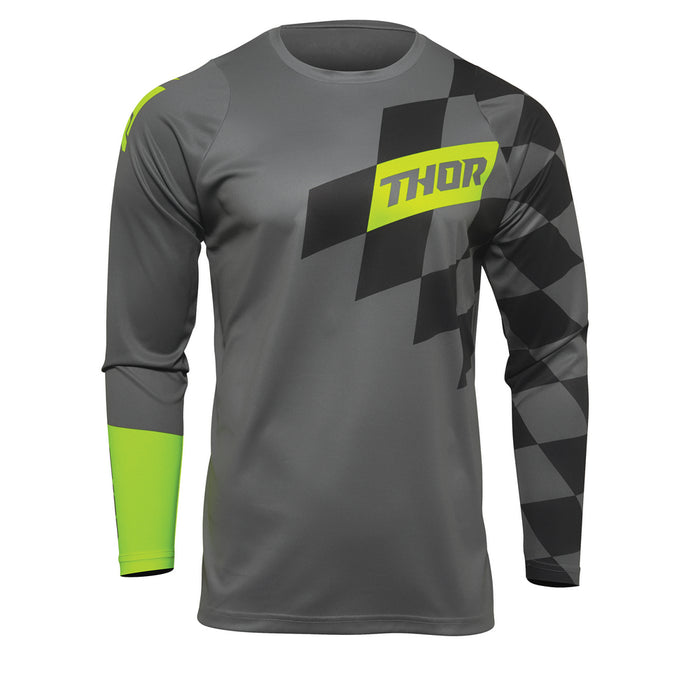 THOR MX JERSEY S22 SECTOR YOUTH BIRDROCK GREY/ACID LARGE