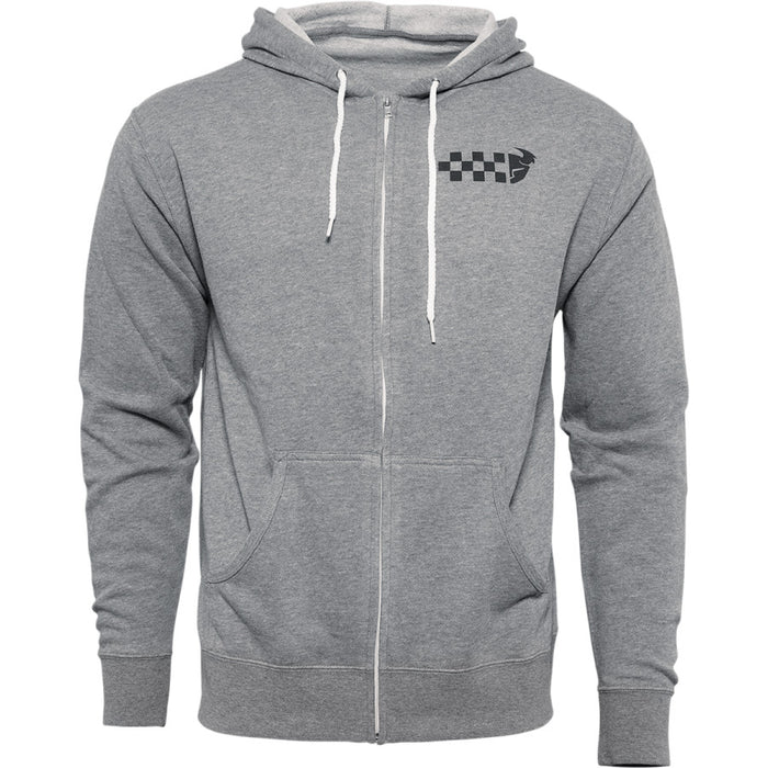 THOR MX HOODY CHECKERS ZIP GREY XL