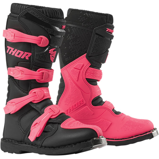 MOTORCROSS BOOTS THOR MX BLITZ XP WOMENS BLACK PINK SIZE 8