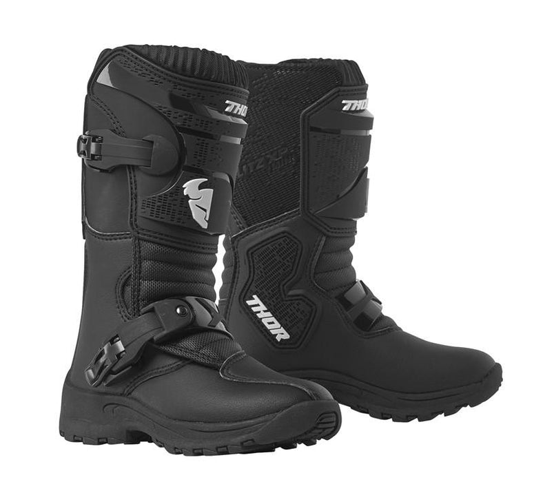 MOTORCROSS BOOTS S19Y THOR MX MINI BLITZ XP BLACK SIZE YOUTH 12