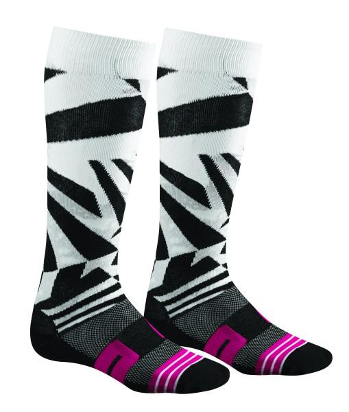 SOCKS S17 MOTO KNIT DAZZ WHITE BLACK PINK THOR 14-15