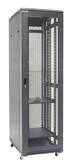 DYNAMIX 42RU Server Cabinet 1000mm Deep, Front Mesh Door, Rear mesh Double Doors