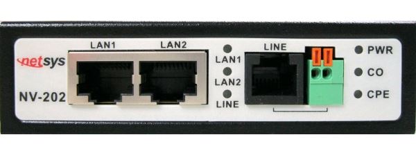 NETSYS VDSL2 LAN Extender. Symmetric LAN bridge over copper. 100Mbps bridge over