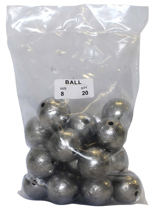 Ball Sinker Bulk Pack 8oz (20 per pack)