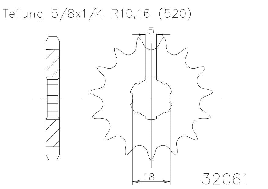 *SPROCKET FRONT ESJOT KX125 94-10 11T