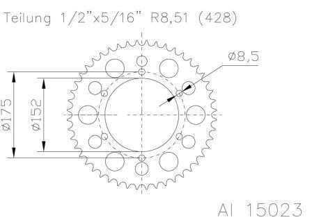 *SPROCKET REAR ESJOT YAMAHA DT125R TDR125 DT125X DT200R 88-06 49T