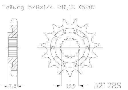 SPROCKET FRONT MOTO MASTER MADE IN HOLLAND HONDA CR125R 04-07 CRF250R CRF250X 04-17 14T