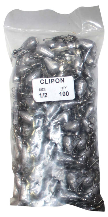 Clipon Sinker Bulk Pack 1/2oz (100 per pack)