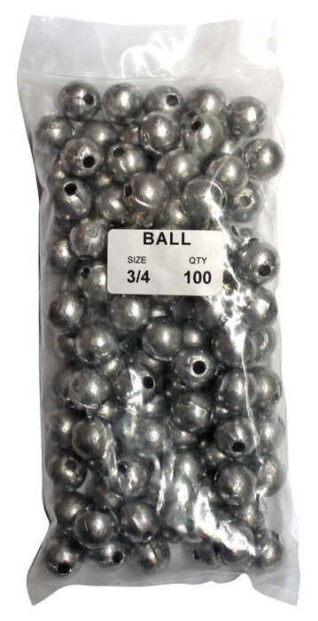 Ball Sinker Bulk Pack 3/4oz (100 per pack)