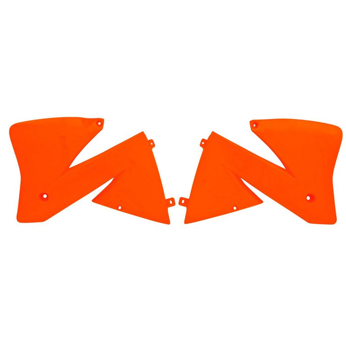 RADIATOR SHROUDS RTECH KTM 200EXC 250EXC 400EXCF 520EXCF 01-02 400SXF 520SXF 2000 ORANGE