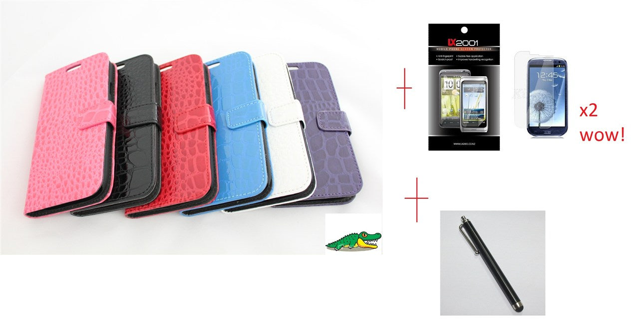 Samsung Galaxy S3 Crocodile Case + Stylus + SP