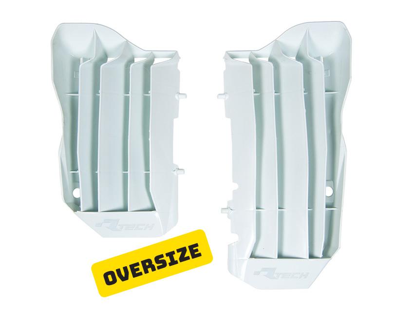 *RADIATOR LOUVERS RTECH FULL COVERAGE &amp; STRONGER THAN STOCK LOUVER CRF450R CRF450RX 17-20 WHITE