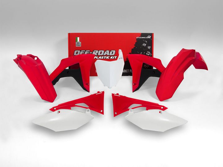 PLASTIC RTECH FRONT/REAR FENDER RADIATORSHROUD SIDEPANEL AIRBOXCOVER &amp;FRONT NUMBERPLATE CRF450/250RX